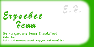 erzsebet hemm business card